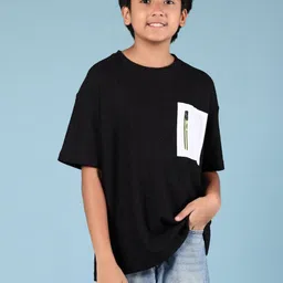 V-Mart Boys Self Design Round Neck Cotton Oversized T-shirt-image-46