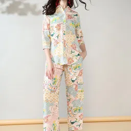 House of Kaftan Printed Shirt Collar Shirt With Trousers Co-Ords-picture-6