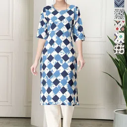 7Threads Selection Of 6 Geometric Printed Round Neck Straight Kurta-image-86