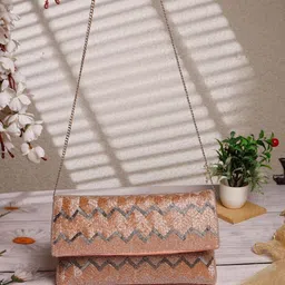 Anekaant Embellished Structured Sling Bag-image-2