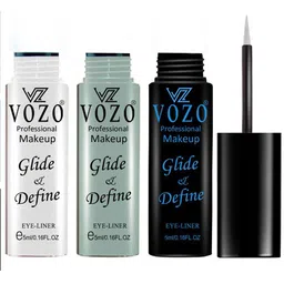 VOZO Set Of 3 Glide & Define Infusion Essential Liquid Eyeliner-5 ml Each-Shade- 01-02-04-52