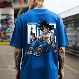 ANGERHOOD Graphic Printed Drop-Shoulder Sleeves Pure Cotton Oversized T-shirt-picture-7