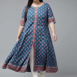 IKRASS Women Plus Size Floral Printed Anarkali Kurta-picture-21