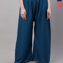 Valles365 by S.C. Women 2 Flared Palazzos-image-78