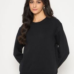 Madame Women Pullover Ribbed Sweatshirt-image-89