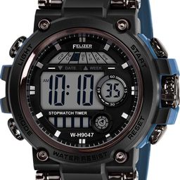 FELIZER Men Embellished Dial & Textured Straps Analogue and Digital Watch H9047-LSKA-Blue image 4