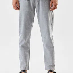Snitch Men Solid Textured Trousers-image-92
