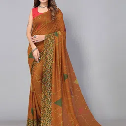 DIVASTRI Geometric Printed Saree-image-93