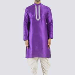 SULAKSHACOUTUREZ Men Embroidered Regular Kurta with Patiala-picture-25