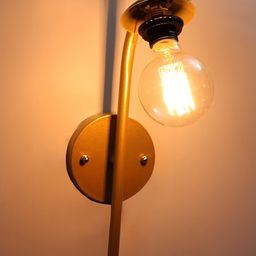 KINIS Gold-Toned & Brown Metal Spherical Shaped Wall Lamp-picture-7