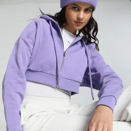 Puma The Fast Race Pure Cotton Relaxed Fit Hooded Jacket-image-47