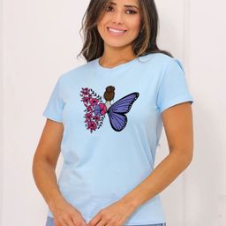 BOMBAE TEES Women Printed Extended Sleeves Bio Finish Raw Edge T-shirt-image-87