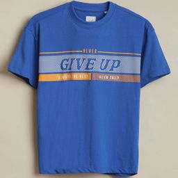 Allen Solly Junior Boys Typography Printed Crew Neck Pure Cotton Regular Fit T-shirt-picture-25