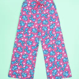 KiddoPanti Girls Bunny Printed Pure Cotton Straight-Leg Lounge Pants-image-90