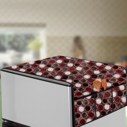 The Furnishing Tree Maroon Plastic Refrigerator Cover-image-48