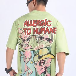Beyoung Allergic To Human Puff Printed Oversized T-shirt-image-55