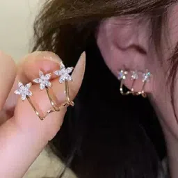 Celestria Gold-Plated Contemporary Studs Earrings-55