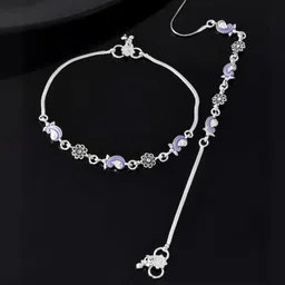 Anouk Stainless Steel Silver-Plated Anklet-54