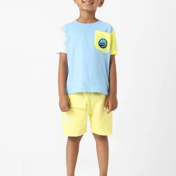 Nauti Nati Boys Colourblocked T-shirt with Shorts-22