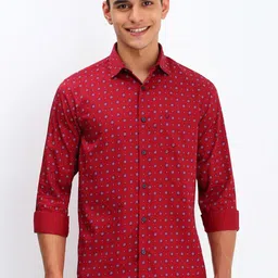 Allen Solly Men Spread Collar Floral Printed Cotton Slim Fit Casual Shirt-picture-31