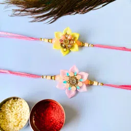Sangria Unisex Pink Wraparound Rakhi-image-58