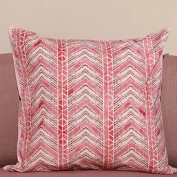 Crown of Poppies Whispers of Spring Pink Geometric Printed Cotton Square Cushion Covers-8