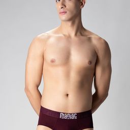 Maniac Mid Rise Odor-Free Basic Briefs MN24-MODAL-BURGUNDY-BRIEF-S-picture-40