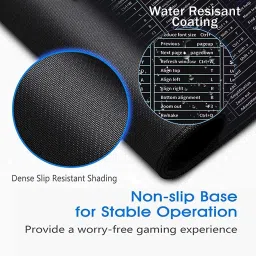 dominic English Shortcut Keys Desk pad Large Computer Mouse Mat Handheld Data Collector image 5