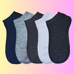 MJE Men Pack Of 5 Anti-Odour Ankle Length Socks-image-87