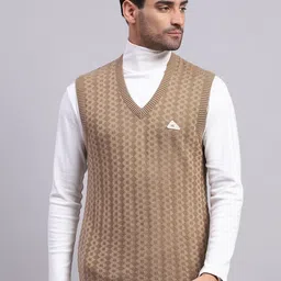 Monte Carlo Men Cable Knit Woollen Sweater Vest-image-73
