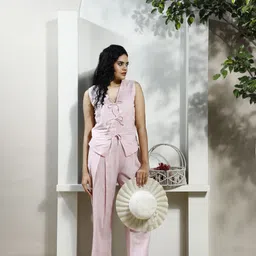 Boho By Athena V-Neck cotton Top & Trouser-image-46