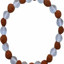 Divine souvenirs Unisex Artificial Beaded Elasticated Wooden Bracelet-31