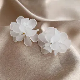 Krelin Rhodium-Plated Floral Shaped Studs-image-12