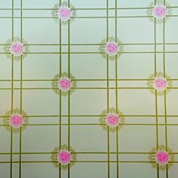 INDIAN ROYALS Purple Flower Printed Self-Adhesive & Durable Window Sticker-image-98