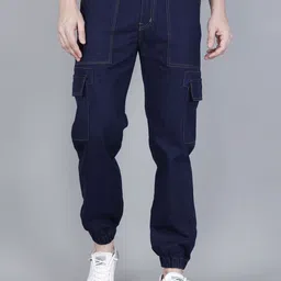 CLUBROCKS Men Jean Jogger Mid-Rise Cotton Stretchable Jeans-picture-45