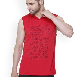 Colors and Blends Sleeveless Printed Hooded Innerwear Vests-image-93
