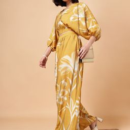 Marigold Lane Printed V-Neck Top With Palazzo-image-56