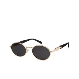 LIZA ANGEL Unisex Round Sunglasses with UV Protected Lens CRM273_Gold_Black-10