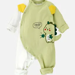 Little Surprise Box LLP Infants Star Dino Full Sleeves Jumpsuit Style Rompers-32