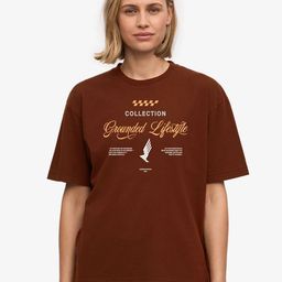 MISCHIEF MONKEY Women Printed Drop-Shoulder Sleeves T-shirt-picture-31