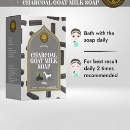 ORGANICOS Set Of 4 Charcoal & Goat Milk Soap For Deep Nourishment - 100 g Each image 4