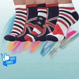 MJE Men Pack Of 5 Patterned Ankle Length Socks-image-52