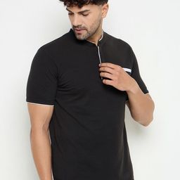 Zigo Men Mandarin Collar Pockets T-shirt-image-97