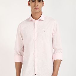 Tommy Hilfiger Men Spread Collar Floral Printed Slim Fit Cotton Casual Shirt-image-59