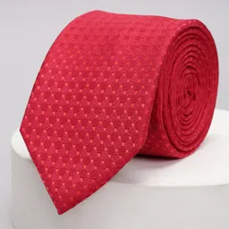Louis Philippe Men Woven Design Broad Embroidered Tie-image-74