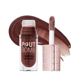 Makeup Revolution London Pout Bomb Plumping Lip Gloss - 4.6 ml - Espresso Cool Nude-88