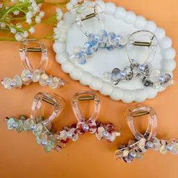 Radhya Accessories Women Set of 6 Bofeini Acrylic Hair Claw Clips-20