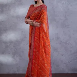 Mitera Bandhani Poly Georgette Bandhani Saree image 2