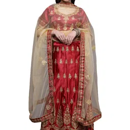 Maroosh Embellished Beads and Stones Unstitched Lehenga & Blouse With Dupatta-picture-55