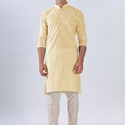 Anouk Men Cotton Mandarin Collar Kurta-picture-24